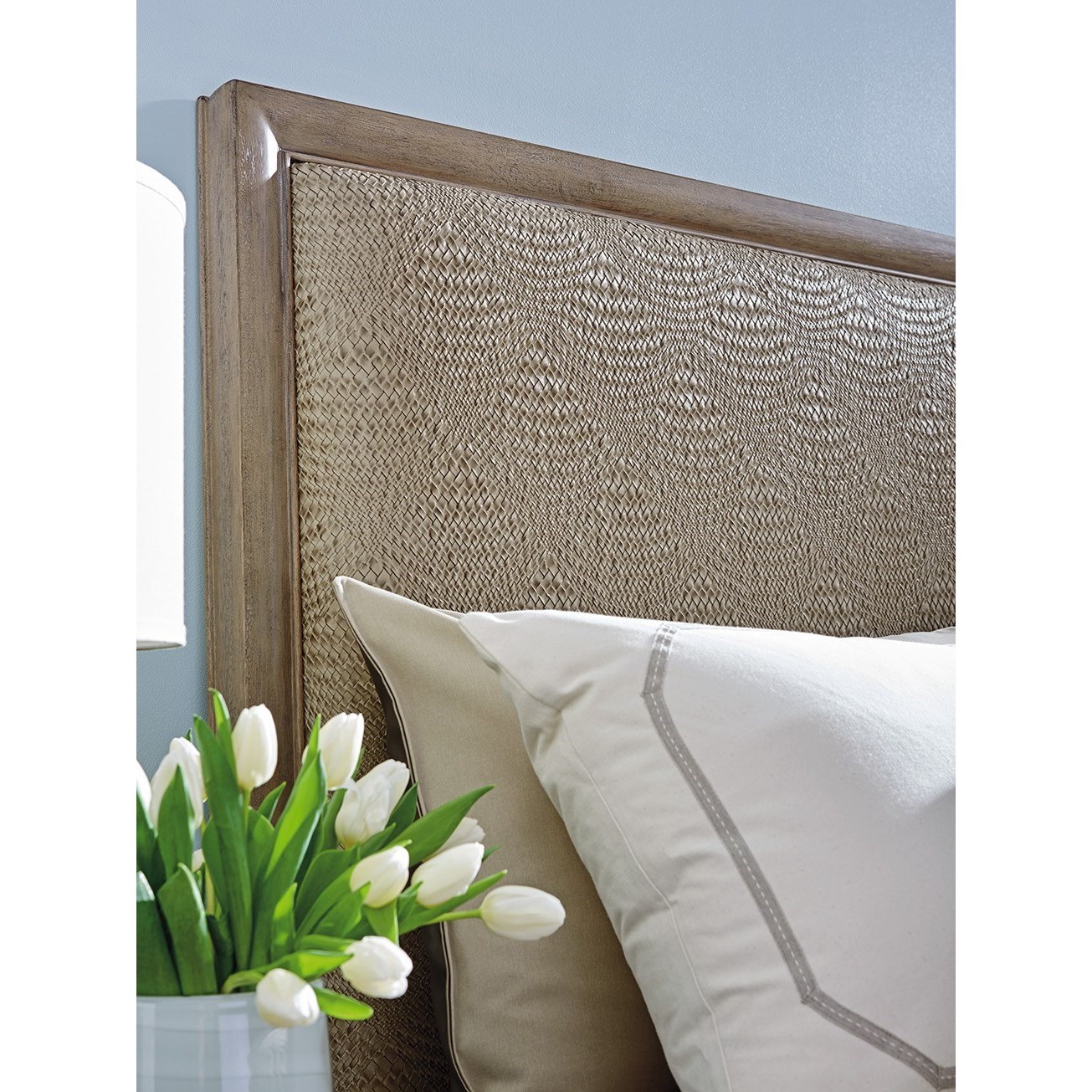 Lexington Shadow Play Uptown Queen Platform Bed with Upholstered Faux